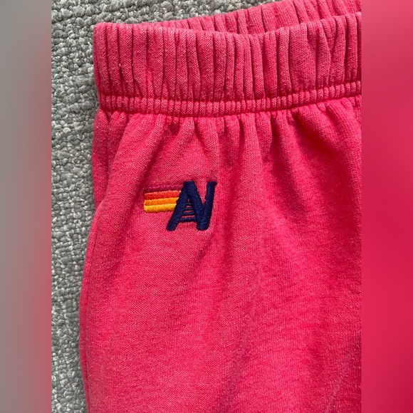 AVIATOR NATION Women’s Red/Pink Neon Bolt Sweatpants Joggers - Picture 7 of 13